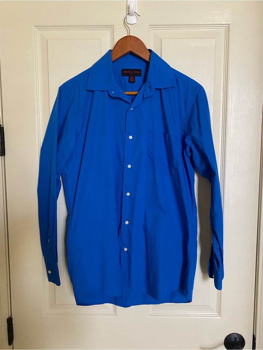 Christian Siriano Men's Royal Blue Button-Up Dress Shirt